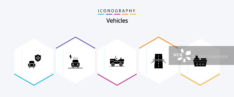 车辆标志图标包（25个，含船）图片素材