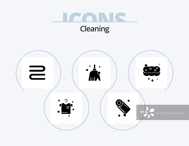 清洁字形图标包 5 图标设计清洗图片素材