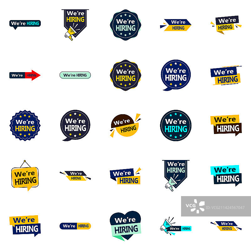 25个招聘主题设计素材图片素材