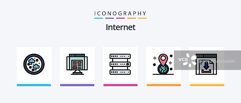 互联网线条填充5图标包图片素材