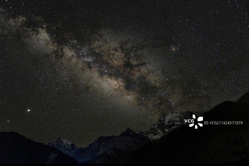 亚丁星空图片素材