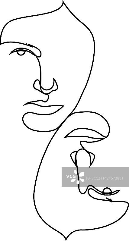 抽象图形绘画双面镜像图片素材