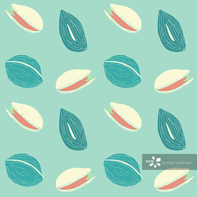 杏仁和开心果无缝图案图片素材