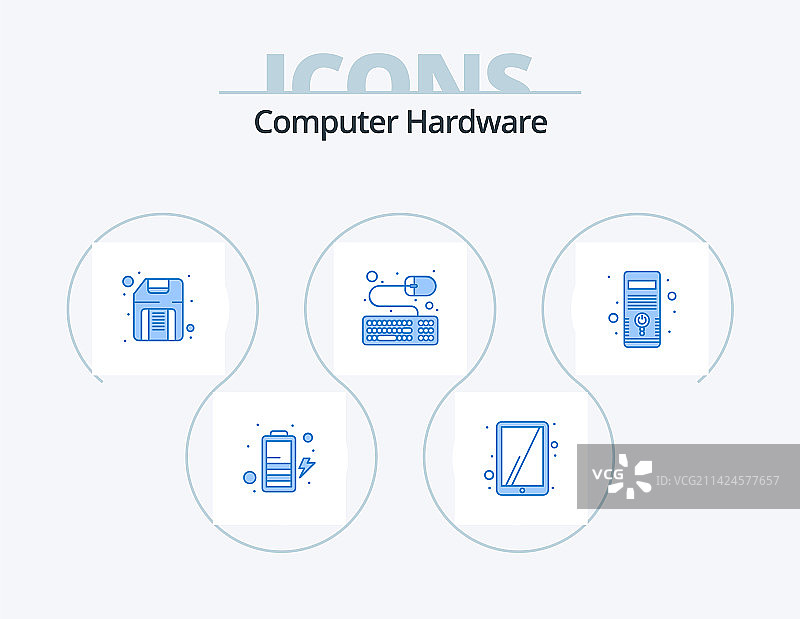 电脑硬件蓝色图标包5图标设计图片素材