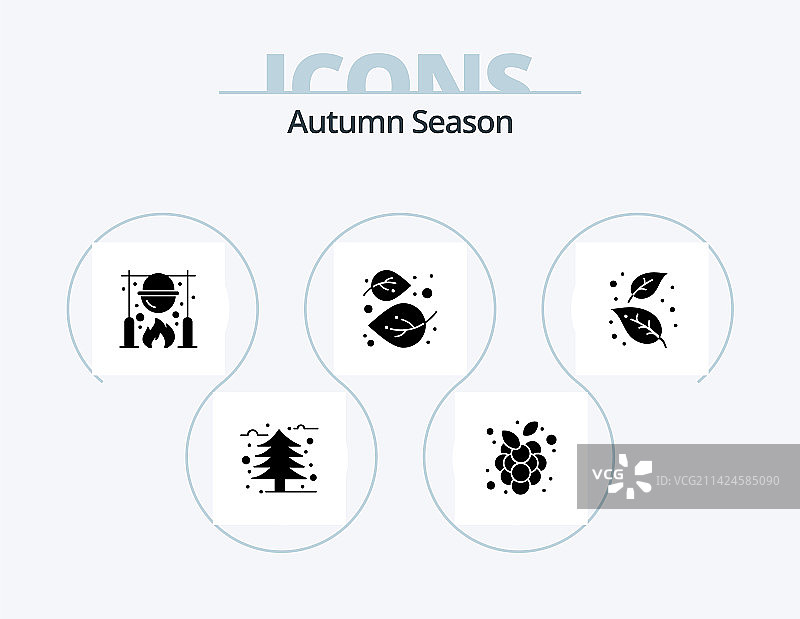 秋季字形图标包5：椴树设计图片素材