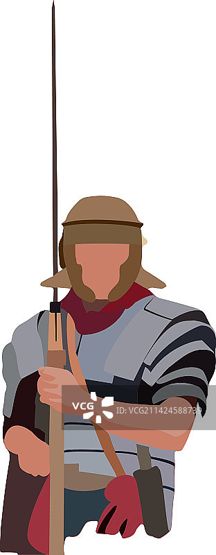 身穿盔甲手持标枪的罗马军团士兵图片素材