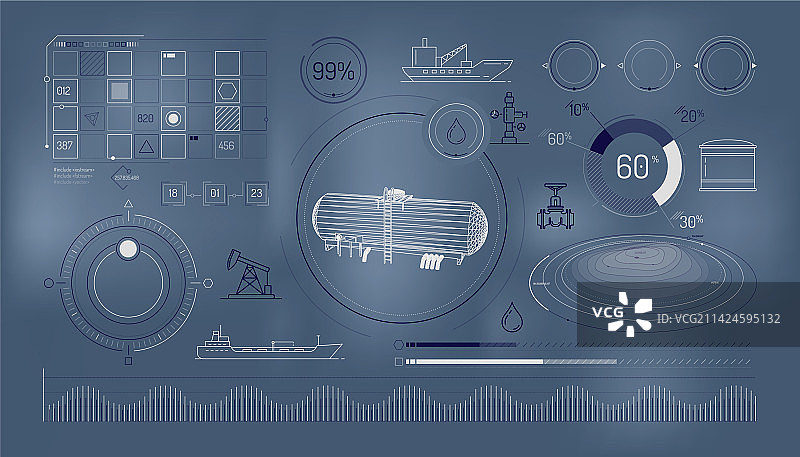 关于石油储备的信息图元素图片素材