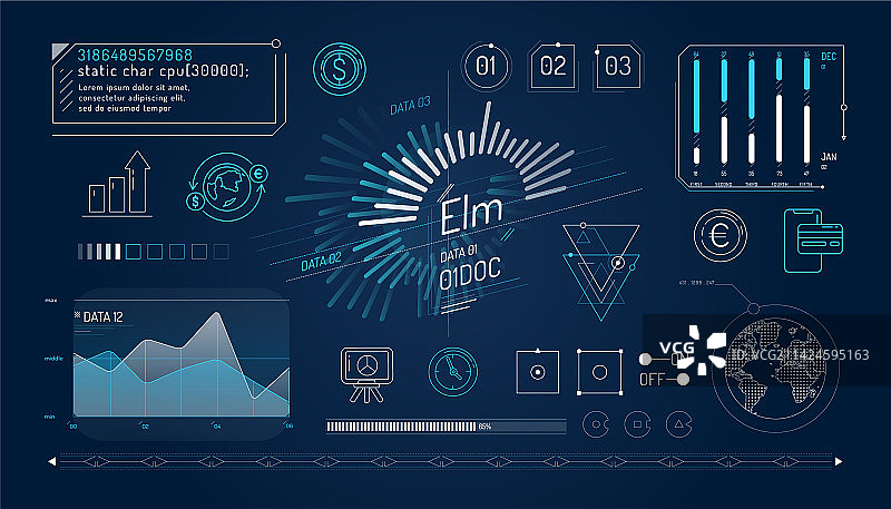 一组关于货币和的信息图表元素图片素材