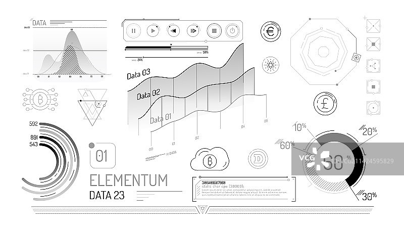 关于加密货币的信息图表元素图片素材