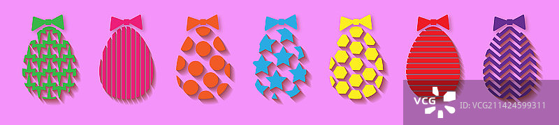 彩色复活节彩蛋图标图片素材