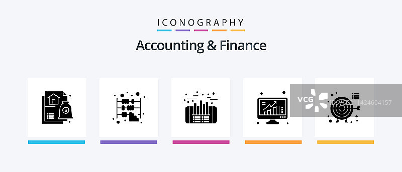 会计和金融 Glyph 5 图标包图片素材