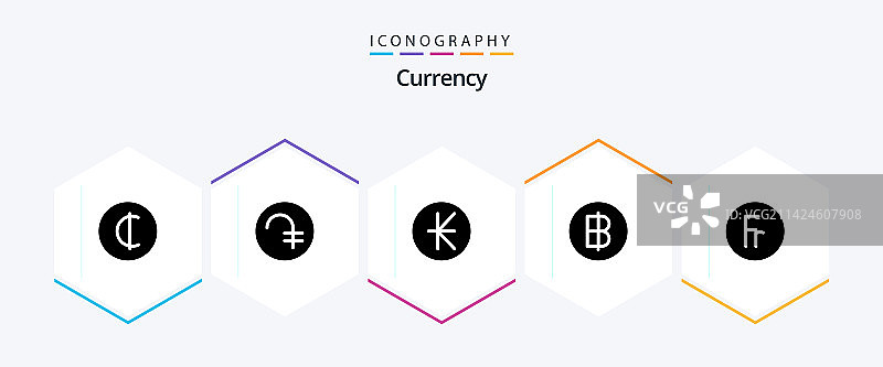 货币符号25字形图标包：泰铢图片素材