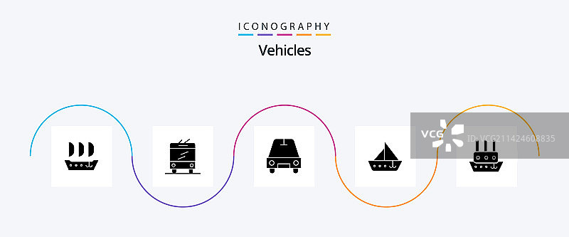 车辆字形图标包含船只图片素材