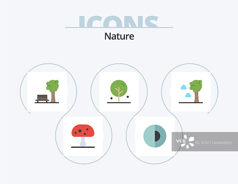 自然扁平图标包5图标设计云自然图片素材