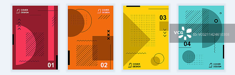 现代简约抽象宣传册封面图片素材