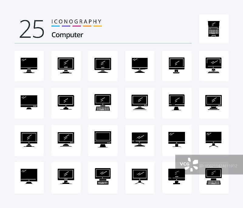 电脑图标实体字形包图片素材