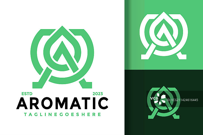 字母A芳香精油标志设计元素图片素材