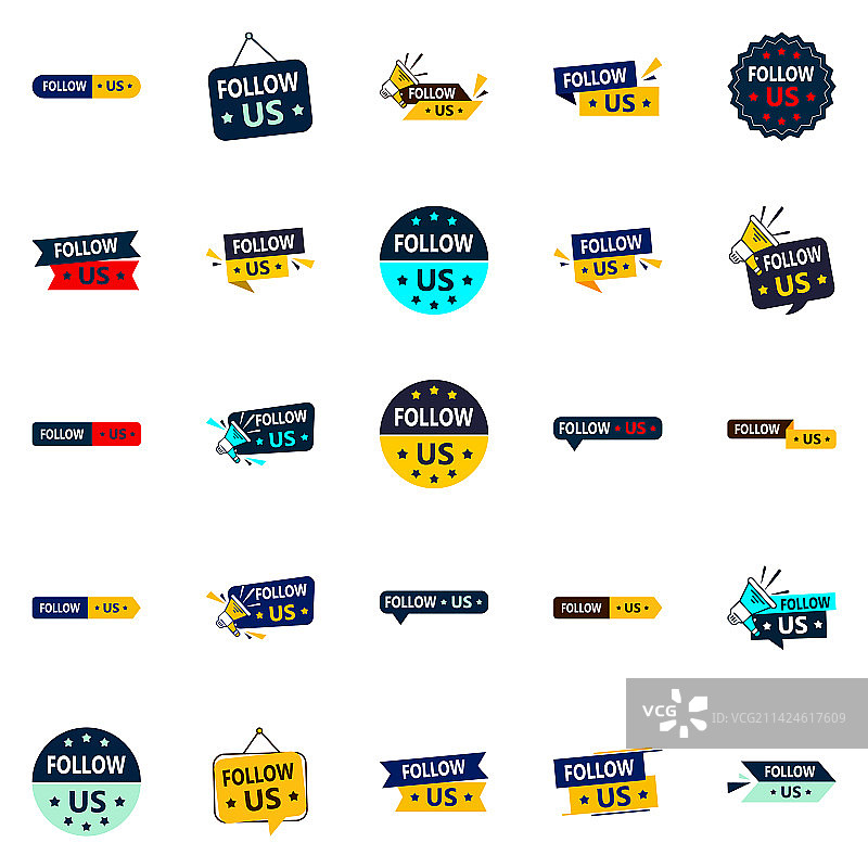 25个用于YouTube的引人注目的关注我们banner图片素材