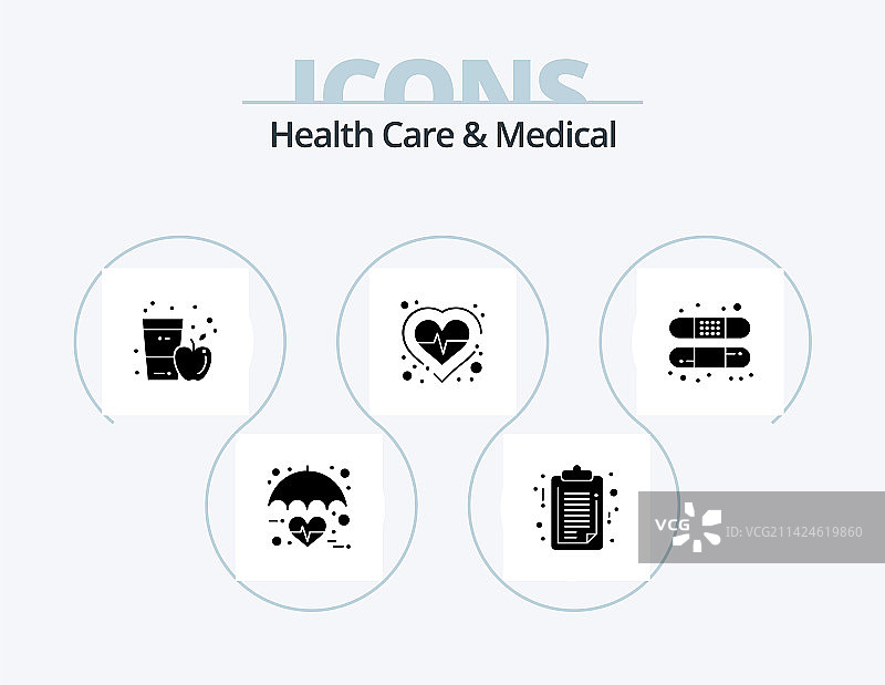 医疗保健标志符号图标包（5个图标）图片素材