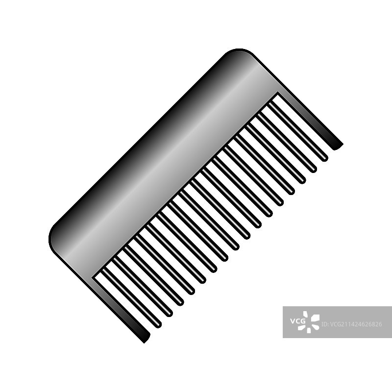白色背景上的梳子图标图片素材
