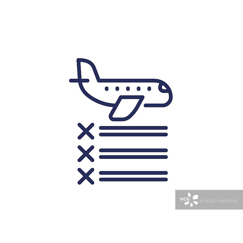 航班取消图标线条图片素材