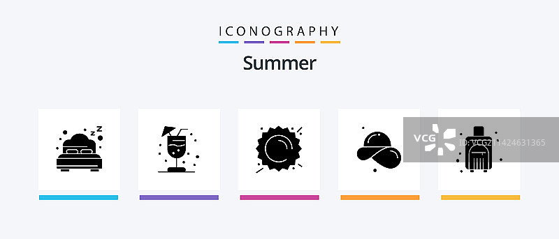 包含旅行包的夏季标志5图标包图片素材