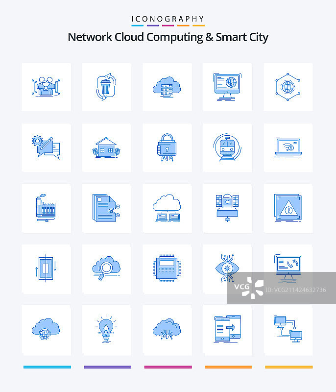 创意网络云计算和智慧城市图片素材