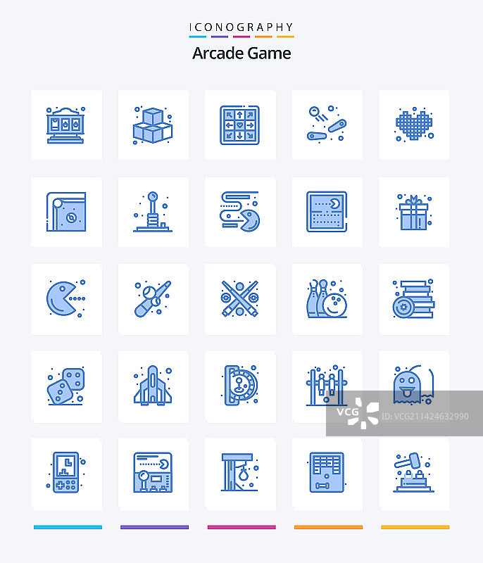 创意街机25蓝色图标包，例如Air图片素材