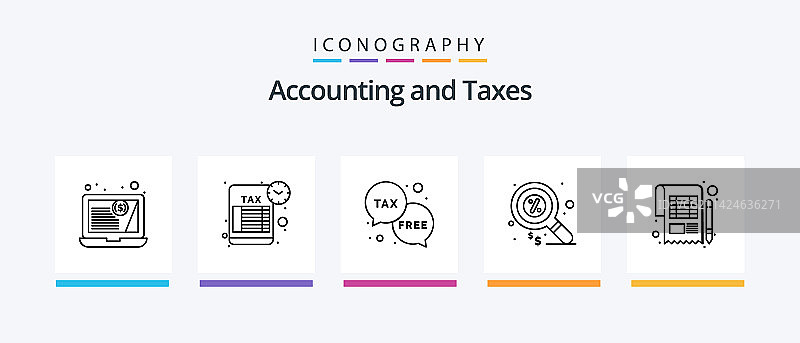 包含税务书籍和美元的税务图标图片素材