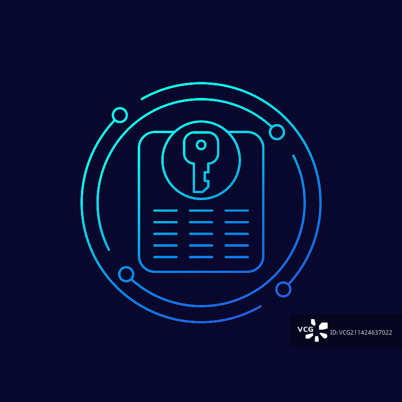 访问线路图标的私钥图片素材