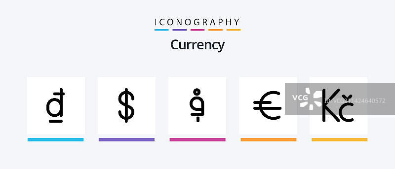 货币线性填充5图标包图片素材