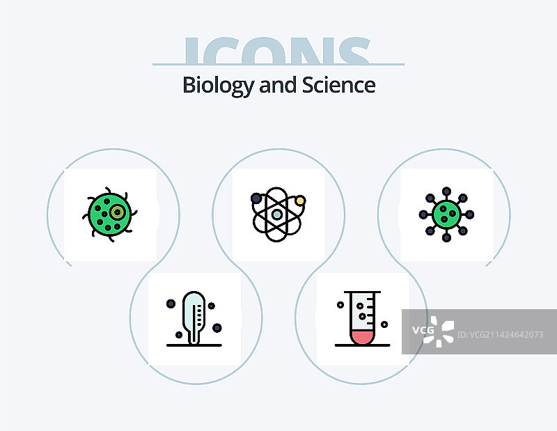 生物学线性图标包5图标设计图片素材