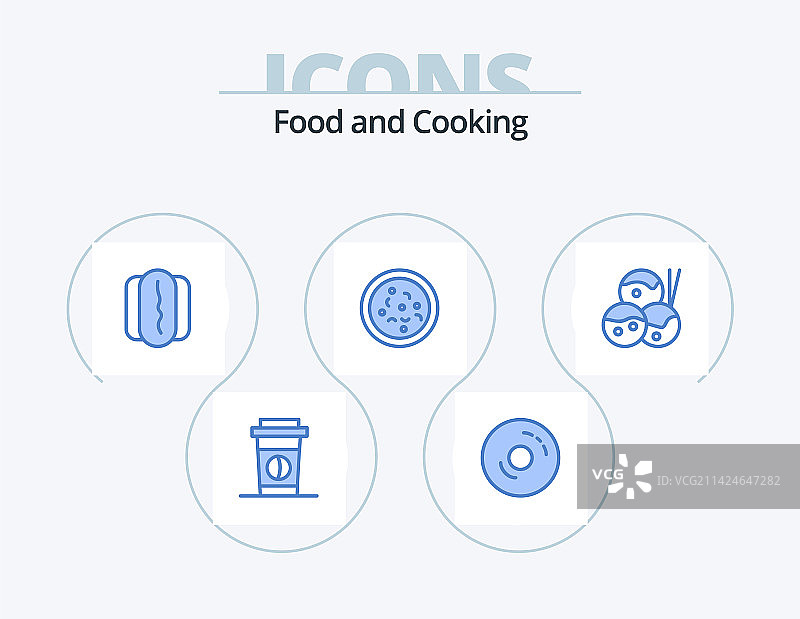 日本料理蓝色美食5图标设计图片素材