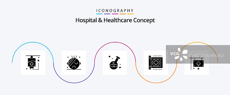 医院和医疗保健概念图标图片素材