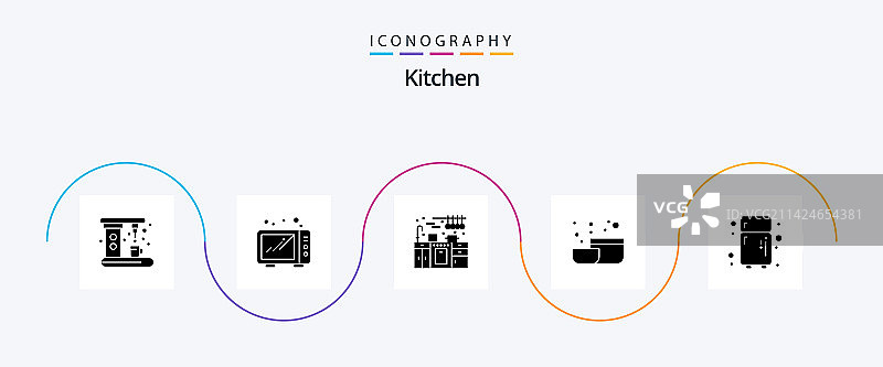 厨房用具图标合集（含冰箱）图片素材