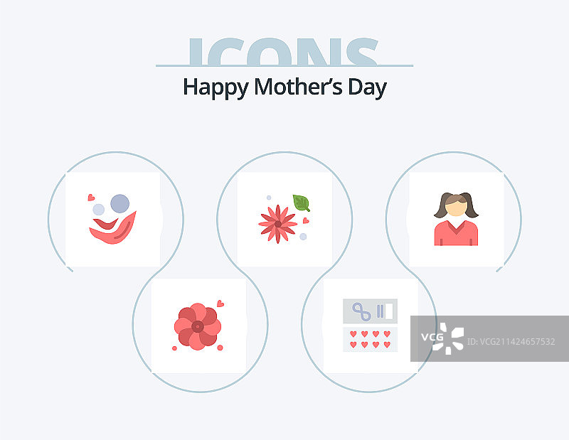 母亲节快乐扁平图标包5图标设计图片素材