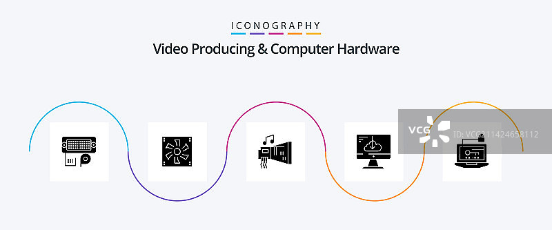 视频制作和电脑硬件标志5图片素材