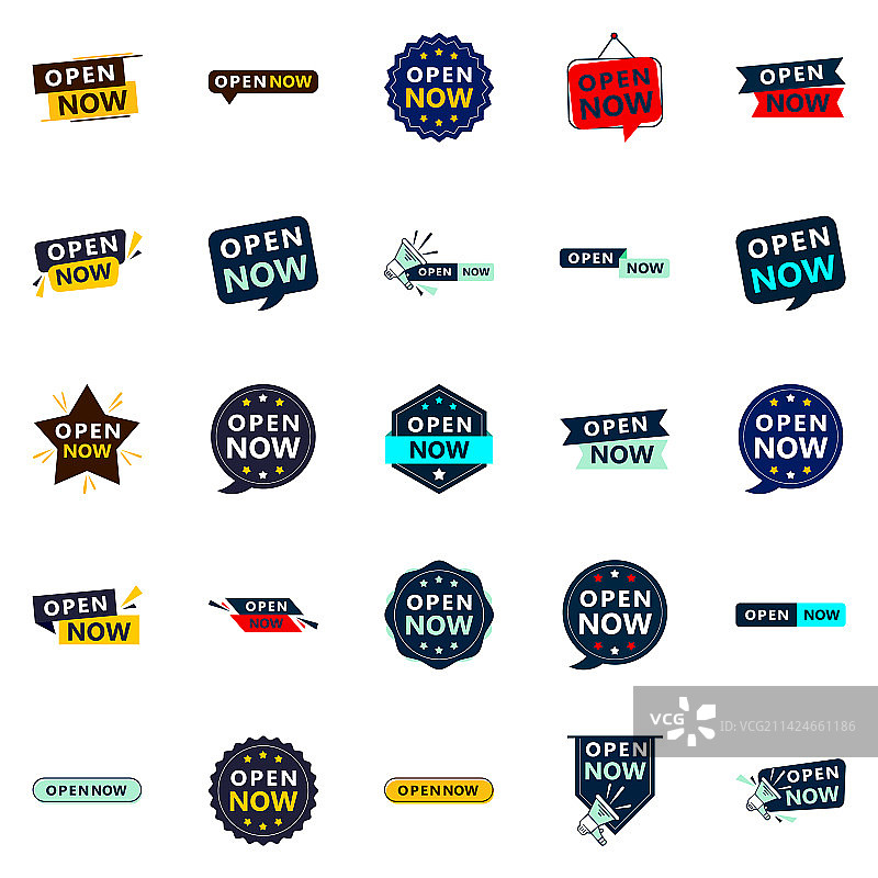 适用于您的商店或企业的25个立即开启模板图片素材