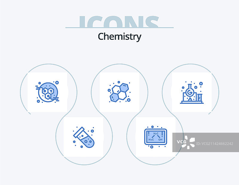 化学蓝色图标包5图标设计研究图片素材