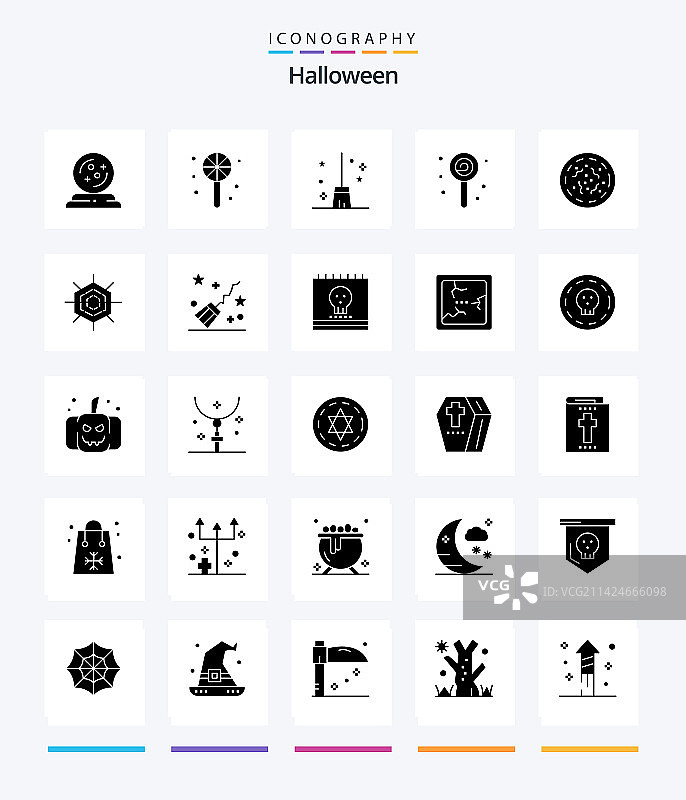 创意万圣节黑色图标包图片素材