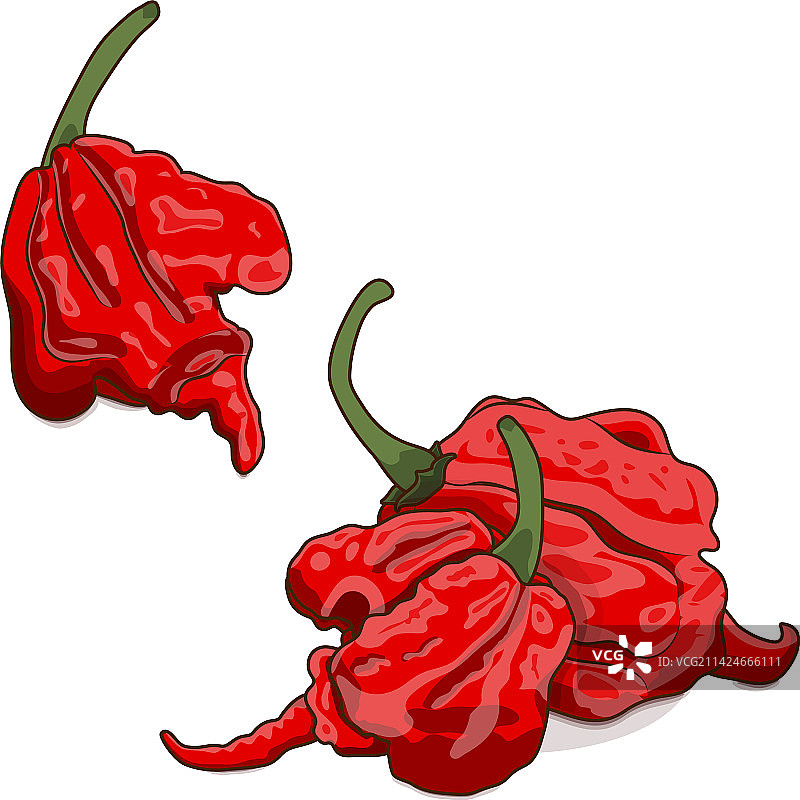 卡通风格卡罗来纳死神辣椒图片素材