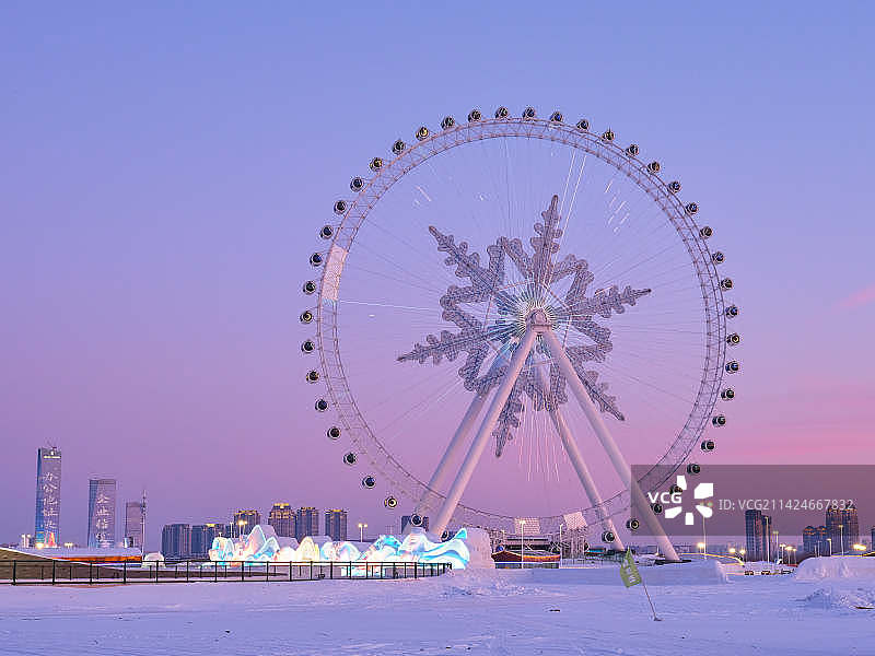 哈尔滨大雪花图片素材