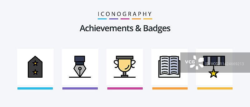 成就与徽章图标包图片素材