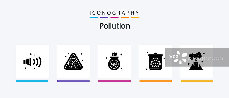 污染字形图标集：含核能图片素材