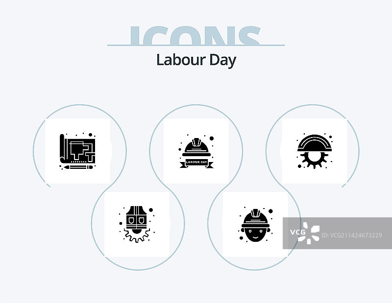劳动节字形图标包5图片素材