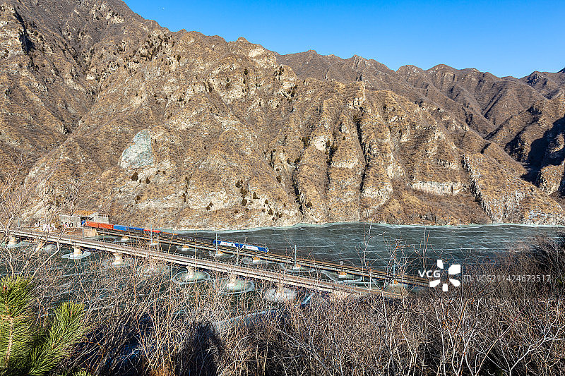 永定河上的铁路大动脉图片素材