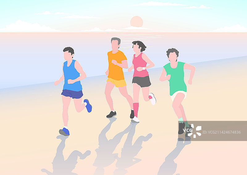 跑步马拉松运动图片素材