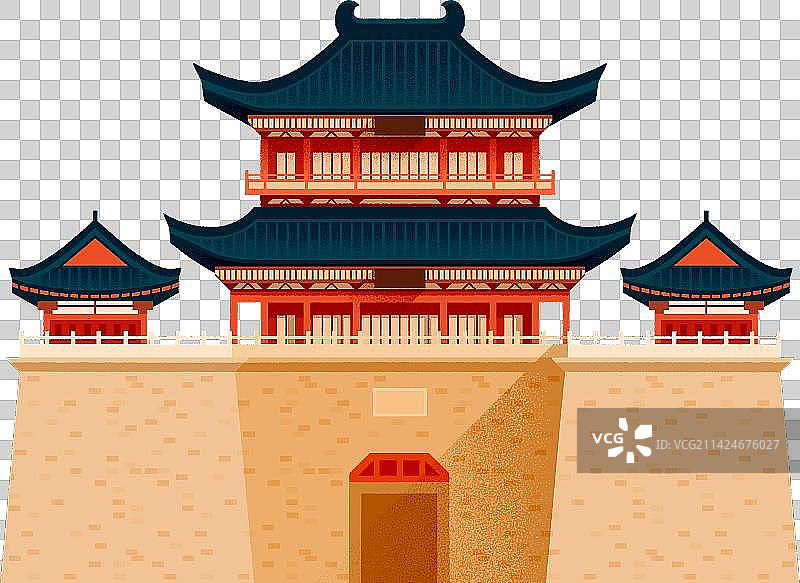 襄阳_昭明台-中国城市钟鼓楼系列-古典建筑系列图片素材