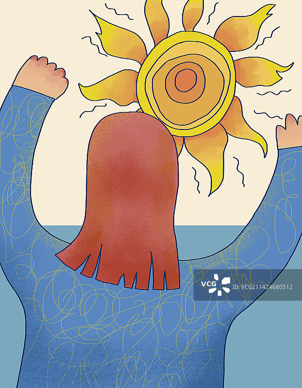 女孩和向日葵图片素材