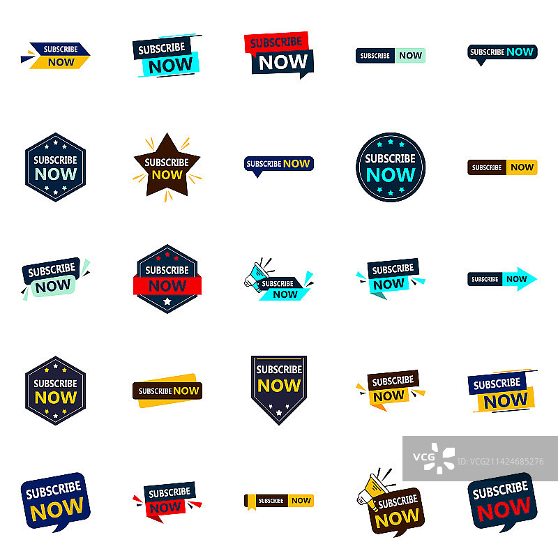 25款独特的立即订阅设计图片素材